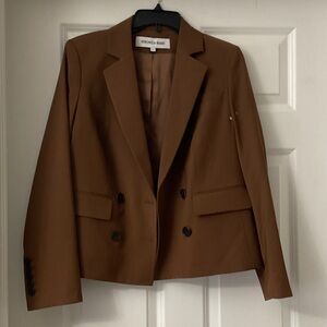 Veronica Beard  wool blend Kona Chestnut Double-Breasted Blazer size 8